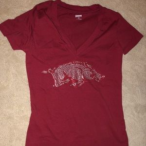Arkansas bedazzled T-shirt